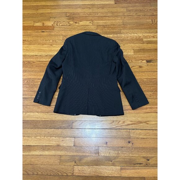 H&M Men's Blazer Jacket Size 38R Black w/ Gray Pinstriped 2 Button Sport Coat - Picture 6 of 6